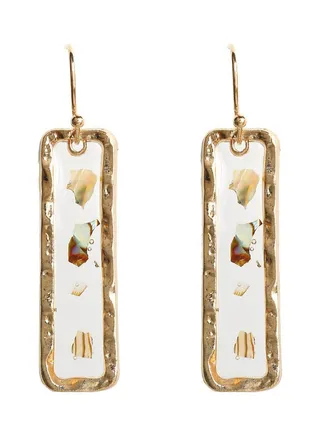 Rectangle Geometric Dangle Hook Earrings 