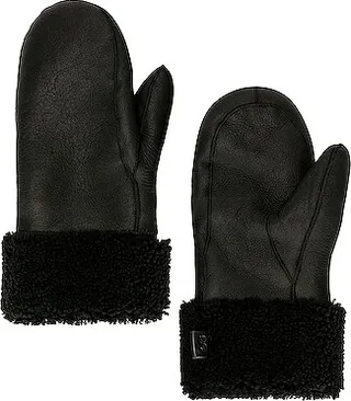 Yves Salomon Lambskin Mittens in Black