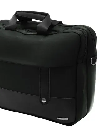 L'avvento (BG633) Double Business Laptop Shoulder Bag fits up to 15.6" - Gray 