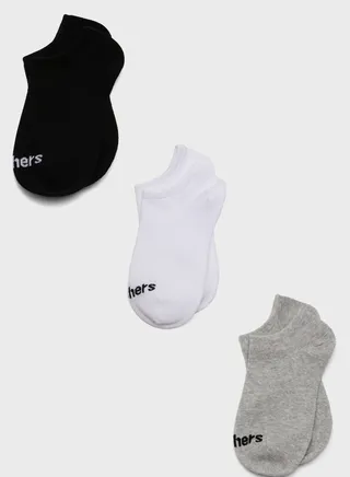 3 Pack Non Terry No Show Socks 