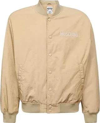 Moschino Logo Detailed Long-Sleeved Bomber Jacket
