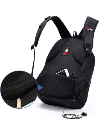 Waterproof and Dust-Proof Travel Backpack Black 