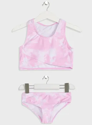 Youth Tie Dye Effect Bikini Set 