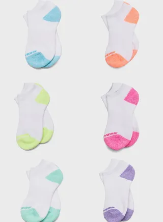 6 Pack Full Terry No Show Socks 