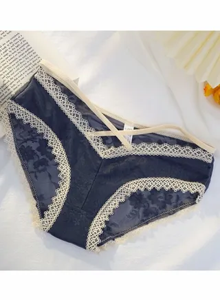 Lace Low Waist Traceless Breathable Girls' Briefs 