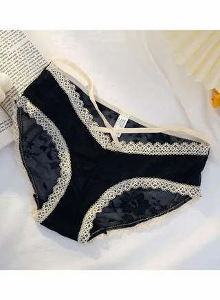 Lace Low Waist Traceless Breathable Girls' Briefs 
