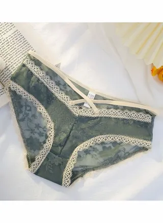 Lace Low Waist Traceless Breathable Girls' Briefs 
