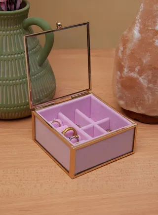 Glass Jewelry Storage Box 