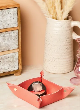 Mashallah Leather Catchall Tray With Gift Box 