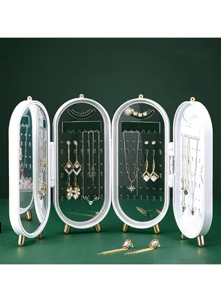 Multi-functional Jewelry Storage Boxes And Organizers for Women Girls Velvet Flannelette Earrings Rings Necklace Bracelets Jewelry Tray Storage Case 