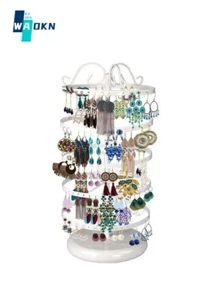 5-Tier Jewelry Storage Rack, Jewelry Display Metal Stand Hanging Storage Rack, Suitable for Necklaces Bracelets Earrings - Black 