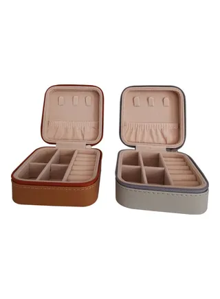2-Piece Portable Travel Jewellery Organizer Set 