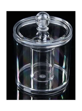 Transparent Round Cotton Bud Case 