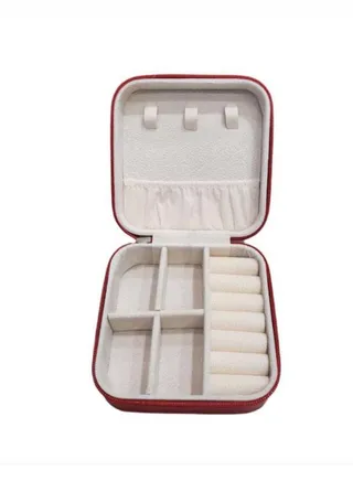 Red Fashion Velvet Design Jewelery and Cosmetic Organizer Box 