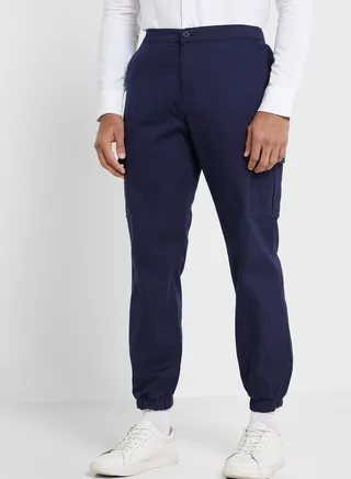 Thomas Scott Men Comfort Mid-Rise Easy Wash Cargo Trousers 