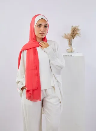 Casual Plain-Basic hijab Red 