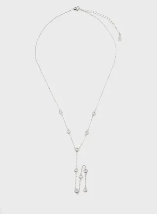 Cubic Zirconia Lariat Necklace