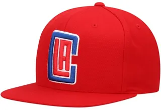 Men's Mitchell & Ness Red La Clippers Team Ground Snapback Hat