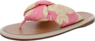 Nappa St. Rosa 1 Womens Leather Floral Thong Sandals