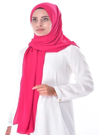 Big Size Scarf Crepe High-Quality (Fuchsia Color) 