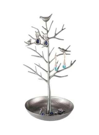 Vintage Bird Tree Metal Earrings Organizer 
