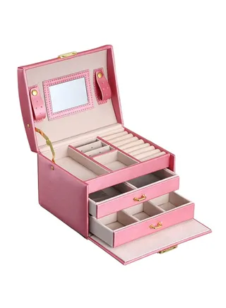 PU Leather Jewellery Organiser Box 