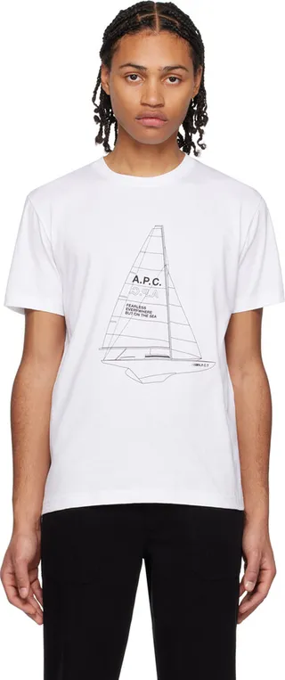 A.P.C. White Jeannot T-Shirt