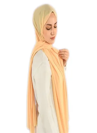 Scarf Chiffon Crepe High-Quality - Light Yellow Color - From Fatah 