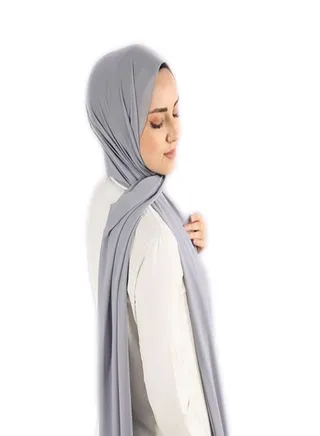 Scarf Chiffon Crepe High-Quality - Light Grey - From Fatah 