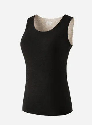 Tank Tops for Women Thermal Vest Warm Tank-Top Sleeveless Camisole Lingerie Sleeveless Top Thermal Underwear Winter Cold Weather Black 