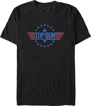 Men's Top Gun Circle of Stars Logo T-Shirt - Black - 2X Large