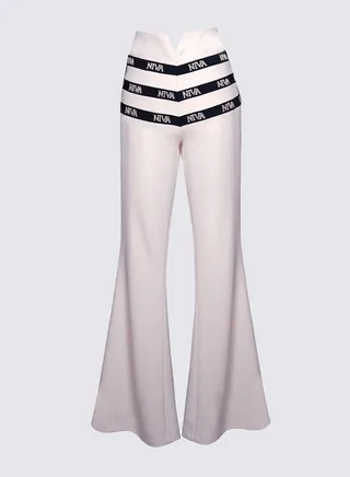 Niva Embellished Stripe Pants 