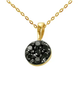 18 Karat Gold  0.07 Carat Diamonds Solitaire Necklace 