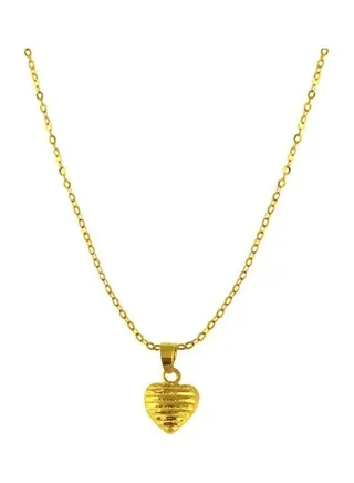 Chain Necklace With Heart Pendant 