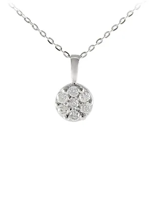 18 Karat Gold 0.07 Carat Diamonds Solitaire Pendant Necklace 