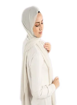 Scarf Chiffon Crepe High-Quality - Soft Off-white Color - From Fatah 