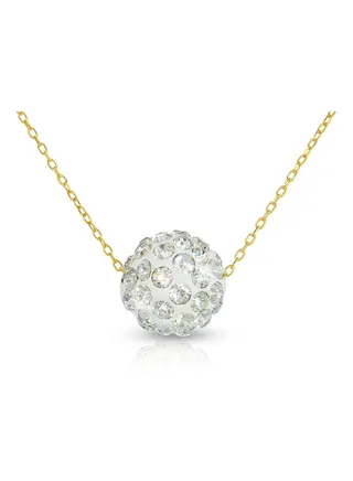 10k Gold Crystal Necklace 