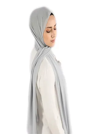 Chiffon Crepe Scarf Gray Color 