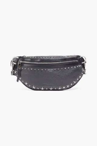 York studded pebbled-leather belt bag