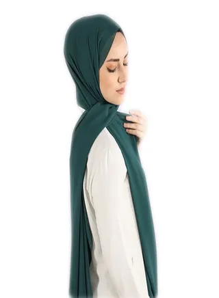Big Chiffon Crepe Scarf Solid - Green - From Fatah 
