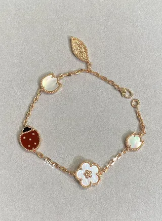 18k Gold Ladybug Van Cleef Bracelet 