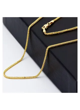Real Gold Wide Wheat Chain HSPRTDK 4170 (50 C.M) CH1081 