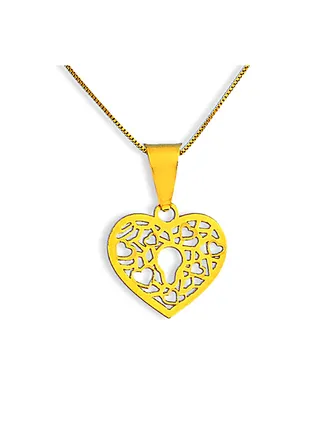 Gold Necklace (Chain with Heart Pendant) 18KT - FKJNKL18KU1024 