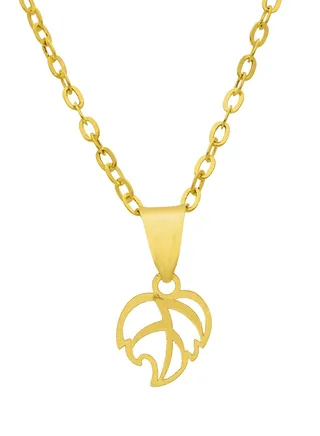 Gold Necklace (Chain with Palm Leaf Pendant) 18KT - FKJNKL18KU1040 