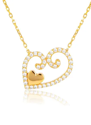 22k Gold Heart Necklace a Token of Affection 