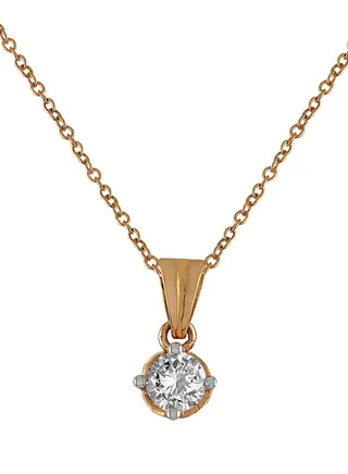 0.44 Ct Diamond Solitaire Pendant 