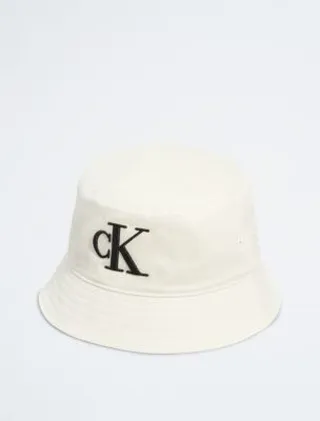 Embroidered Monogram Logo Twill Bucket Hat