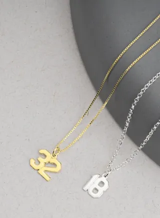 Silver 925 Personalized Number Necklace 