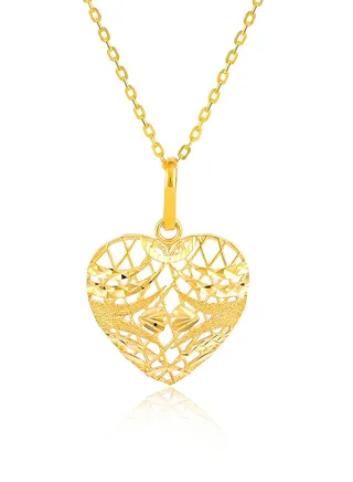 Shop Our Selection of 21K Gold Heart Necklaces 