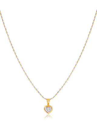 Captivate Hearts with Our Exquisite 22kt Gold Heart-Shaped Necklace 